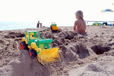 Taking a short break at the beach